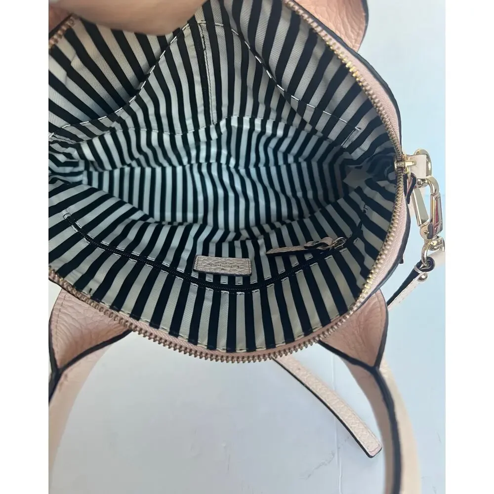 Kate Spade Southport‎ Avenue Jenny Pink Pebbled Leather Crossbody Hand Bag Purse